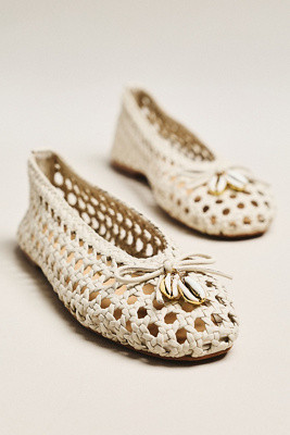 Dolce Vita Cason Charm Woven Ballet Flats | Anthropologie (US)
