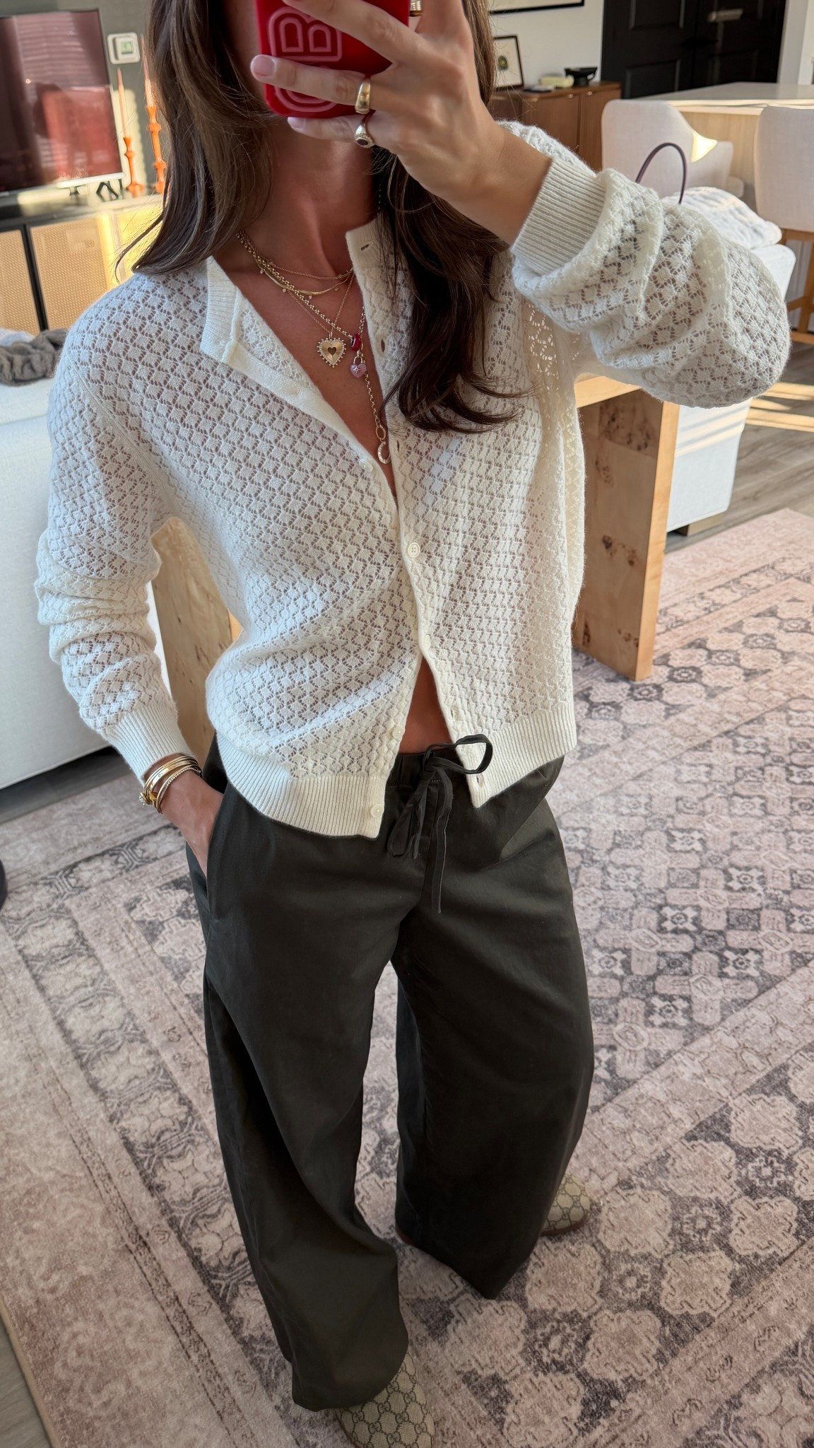 Another way to wear this sweater! Wearing size small and XS in bottoms