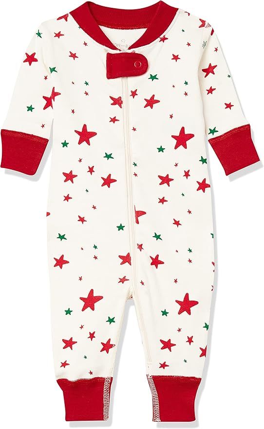 Moon and Back by Hanna Andersson Girls' Organic Holiday Family Matching 1 Piece Footless Pajamas | Amazon (US)