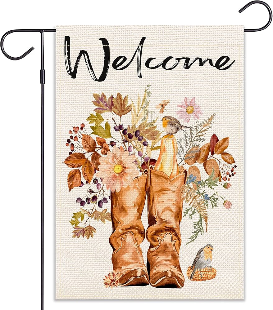 Balgardekor Welcome Boots Garden Flag Cowboys Flag Cowgirl themed garden flag decorative Flag Ver... | Amazon (US)