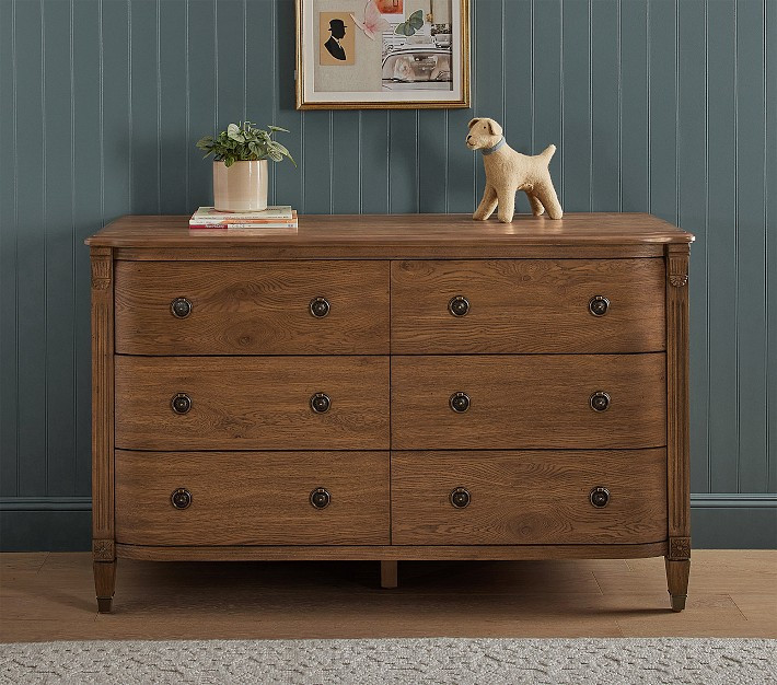 Chris Loves Julia Aged Oak Extra-Wide Dresser (56") | Pottery Barn Kids