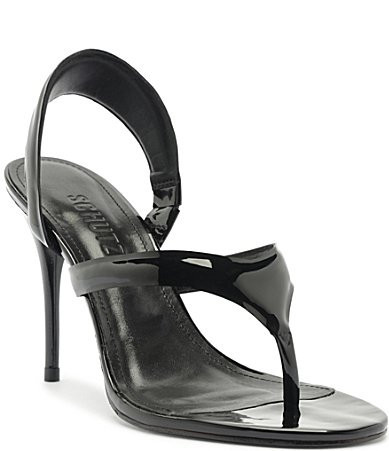 Schutz Lume Patent Leather Slingback Thong Dress Sandals - 6.5 | Dillard's