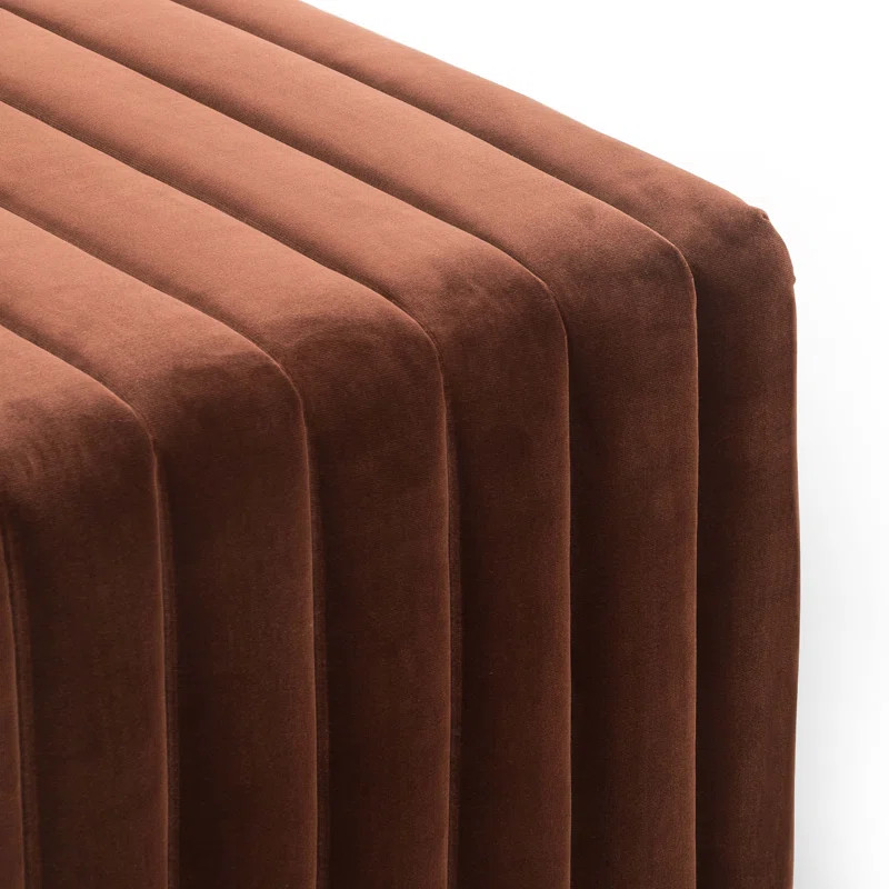 Brandt Velvet Ottoman | Wayfair North America