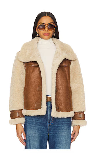 Serena Faux Fur Jacket in Tan | Revolve Clothing (Global)