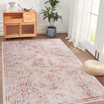 Area Rug 3X5, Washable Rug, Low-Pile, Non-Slip, Non-Shedding, Foldable, Kid & Pet Friendly - Area Rugs For Living Room, Bedroom, Kitchen (3' X 5') | Wayfair North America