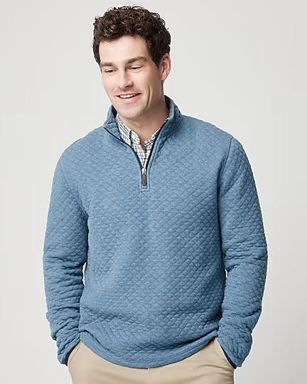 Quilted quarter-zip | J.Crew Factory