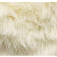 Ivory Shaggy Faux Fur Upholstery Fabric Yard 60"" Wide | Etsy (US)