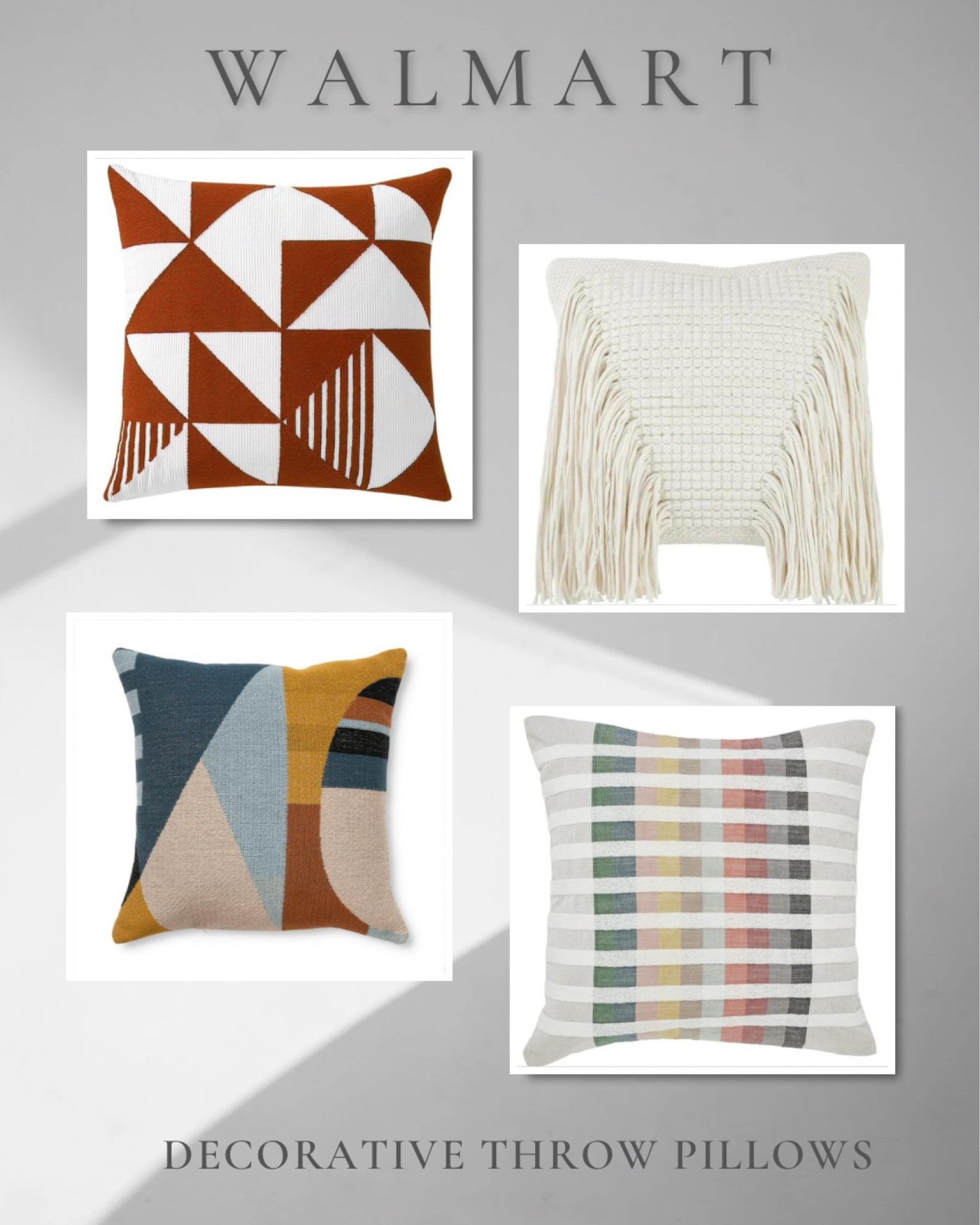 Decorative throw pillows from Walmart!

#LTKFind #LTKunder100 #LTKhome