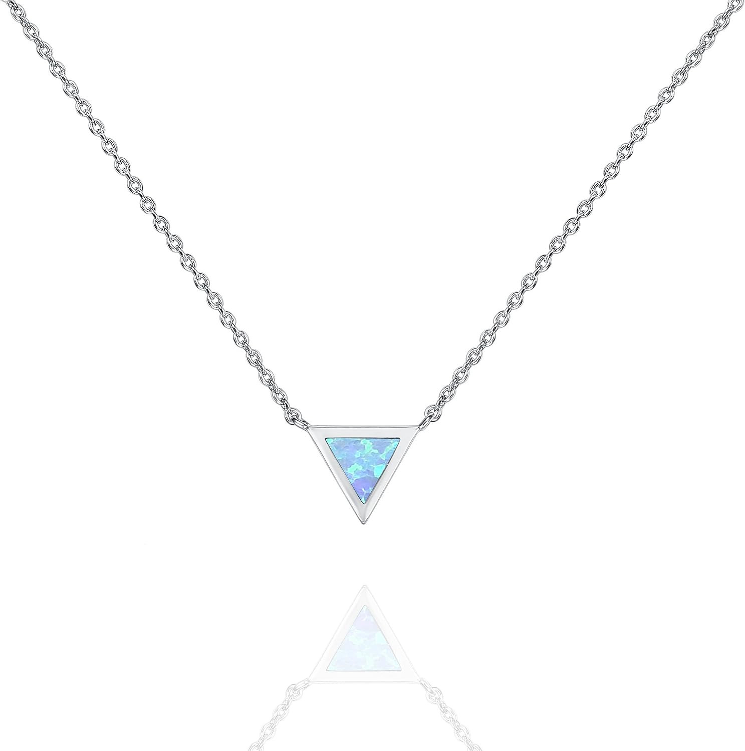 PAVOI 14K Gold Plated Created Opal Necklace | Opal Necklaces for Women | Amazon (US)