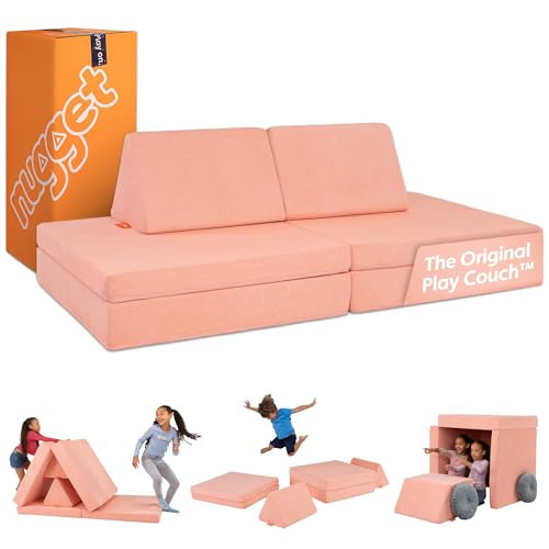 Nugget - The Original Play Couch for Kids - Modular Foam Children's Sofa for Playroom, Imagination, & Creative Open Ended Play - Washable & Convertible Playroom Furniture, Blossom | Amazon (US)