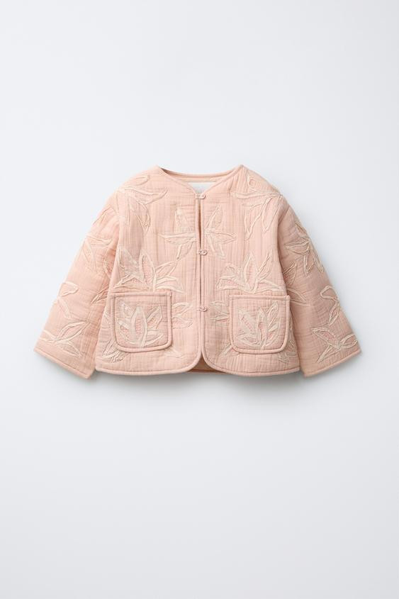 JACKE MIT BLUMENSTICKEREI | Zara DE