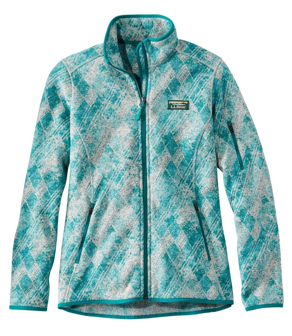 Women's L.L.Bean Sweater Fleece Full-Zip Jacket, Print | L.L. Bean