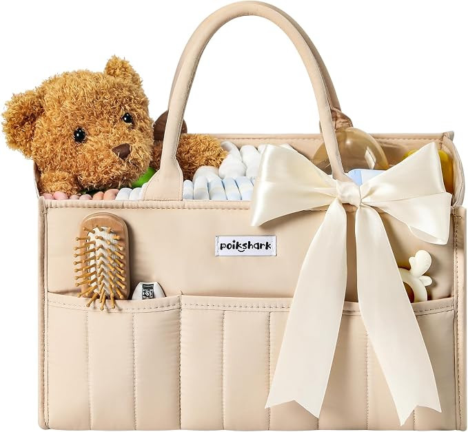 Baby Diaper Caddy - Stylish Basket for Newborn Essentials, Nursery Storage Bin and Car Organizers... | Amazon (US)