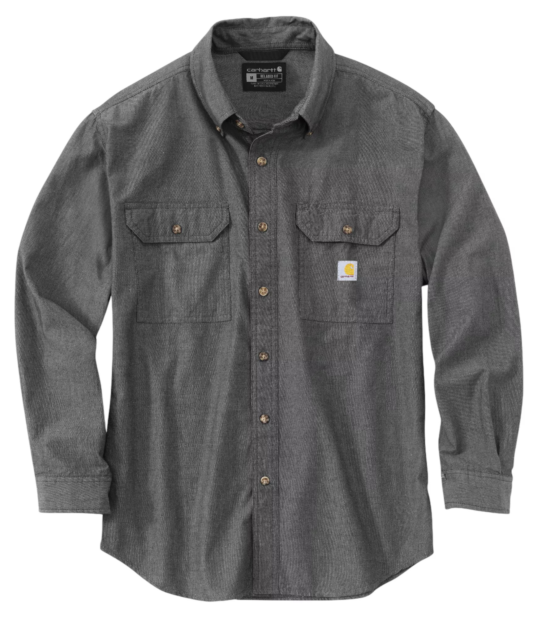 Carhartt Men's Loose Fit Midweight Chambray Long Sleeve Shirt, Small, Black Chambray | DICK'S Sporting Goods