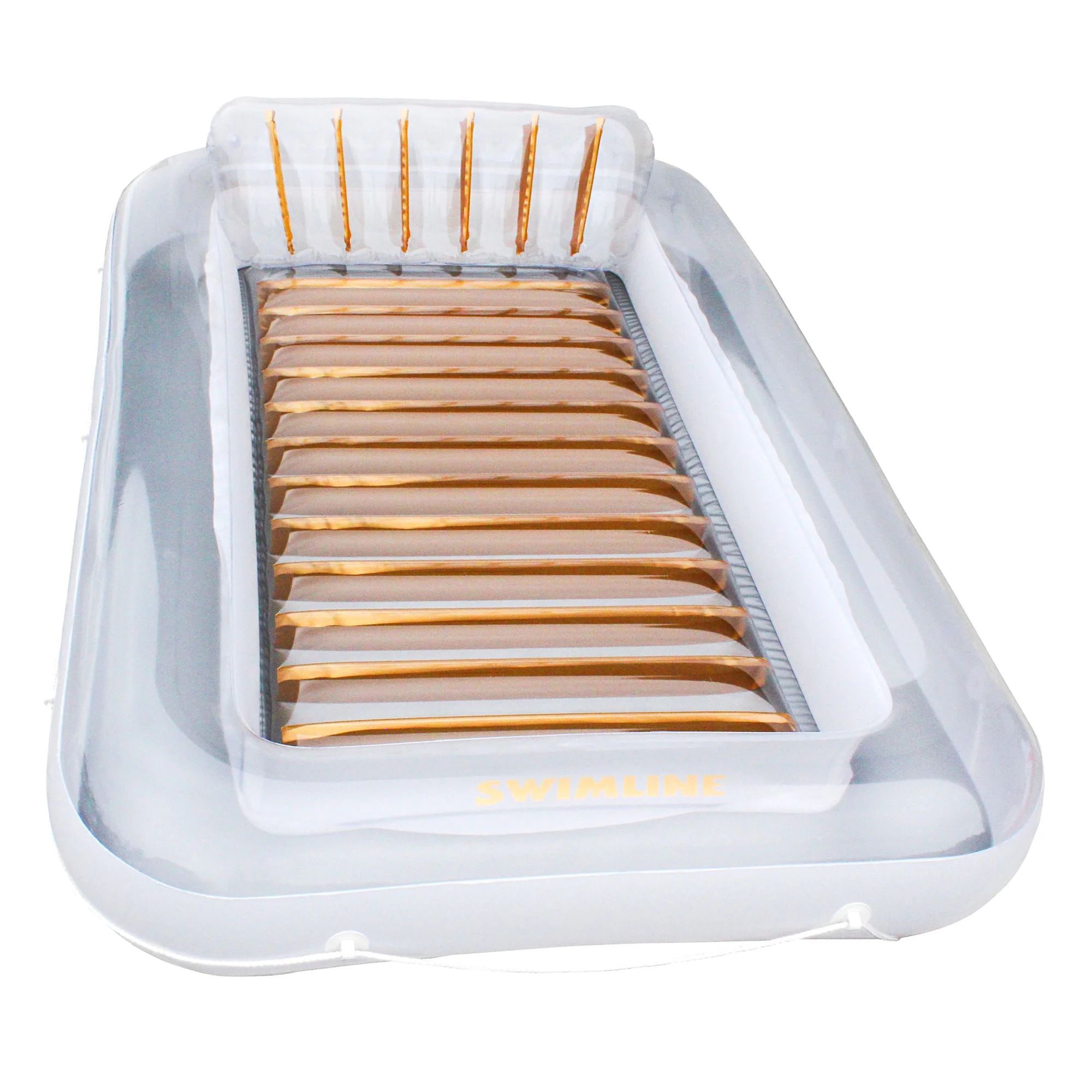 Swimline Luxe Edition Inflatable Suntan Tub Pool Lounger, White & Gold | Walmart (US)