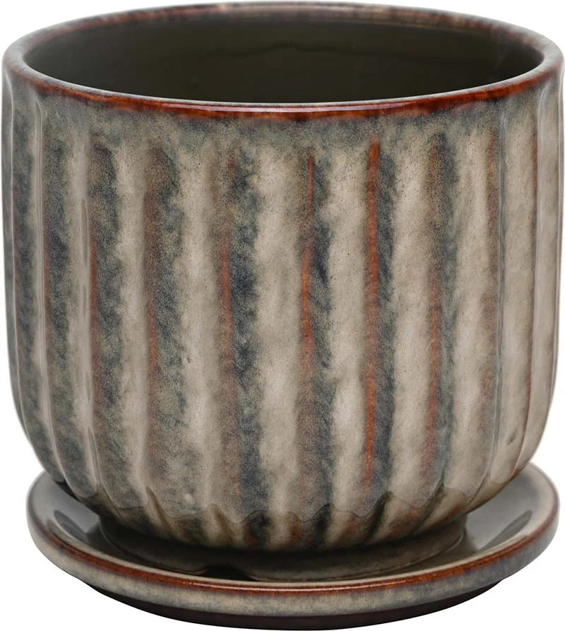 Better Homes & Gardens 6 inch Ceramic Paul Planter with Attached Saucer | Walmart (US)