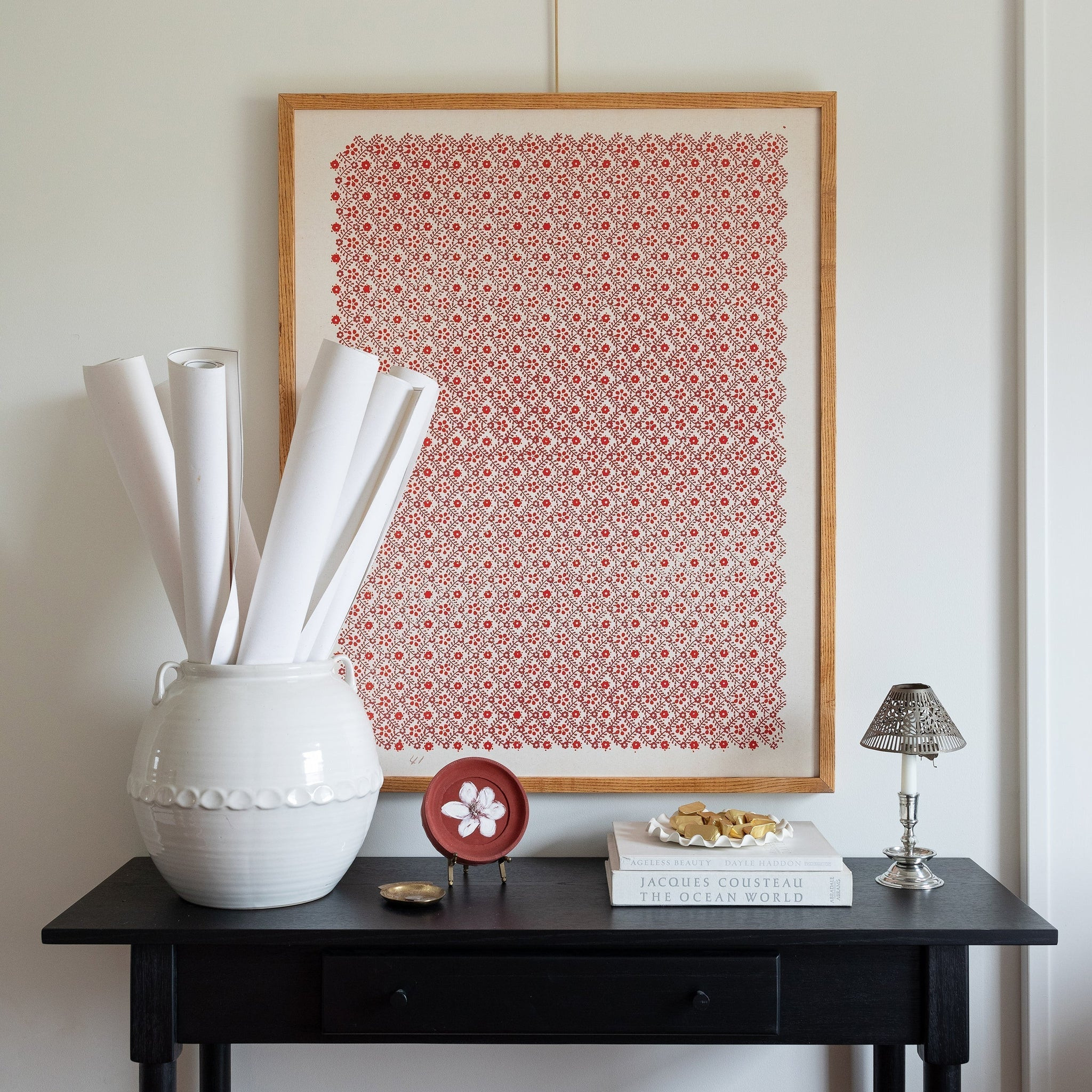 Begonia Block Print | Canvas | Lindsay Letters, LLC