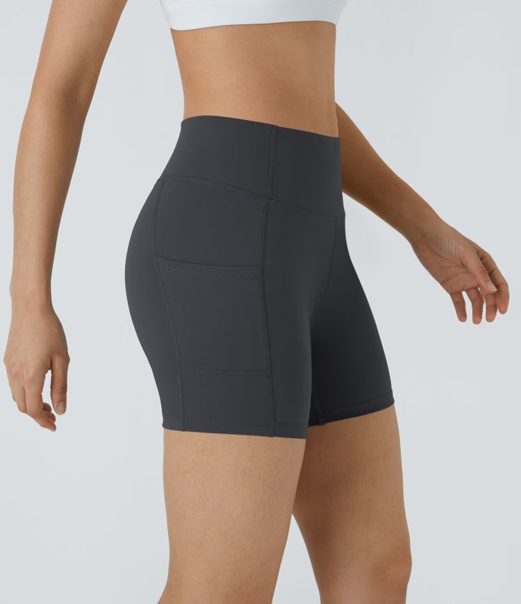 Women’s High Waisted Side Pocket Running Biker Shorts - Halara | HALARA