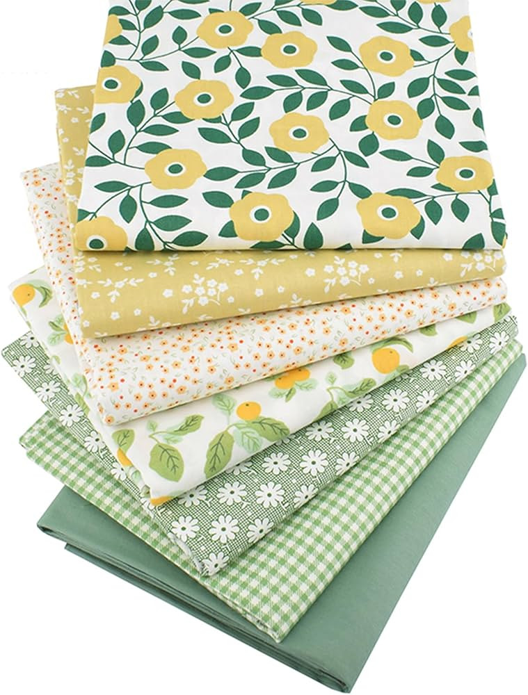 Hanjunzhao Fat Quarters Fabric Bundles,Print Floral Plaid Solid Quilting Fabric for Sewing Crafti... | Amazon (US)