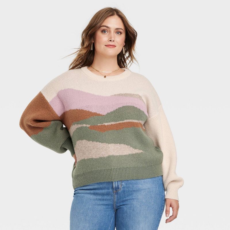 Women's Crewneck Pullover Sweater - Universal Thread™ Landscape | Target