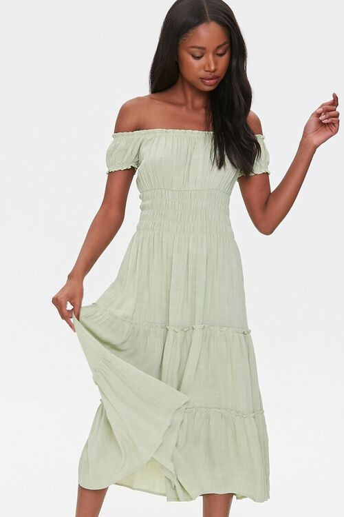 Linen Off-the-Shoulder Dress | Forever 21 (US)