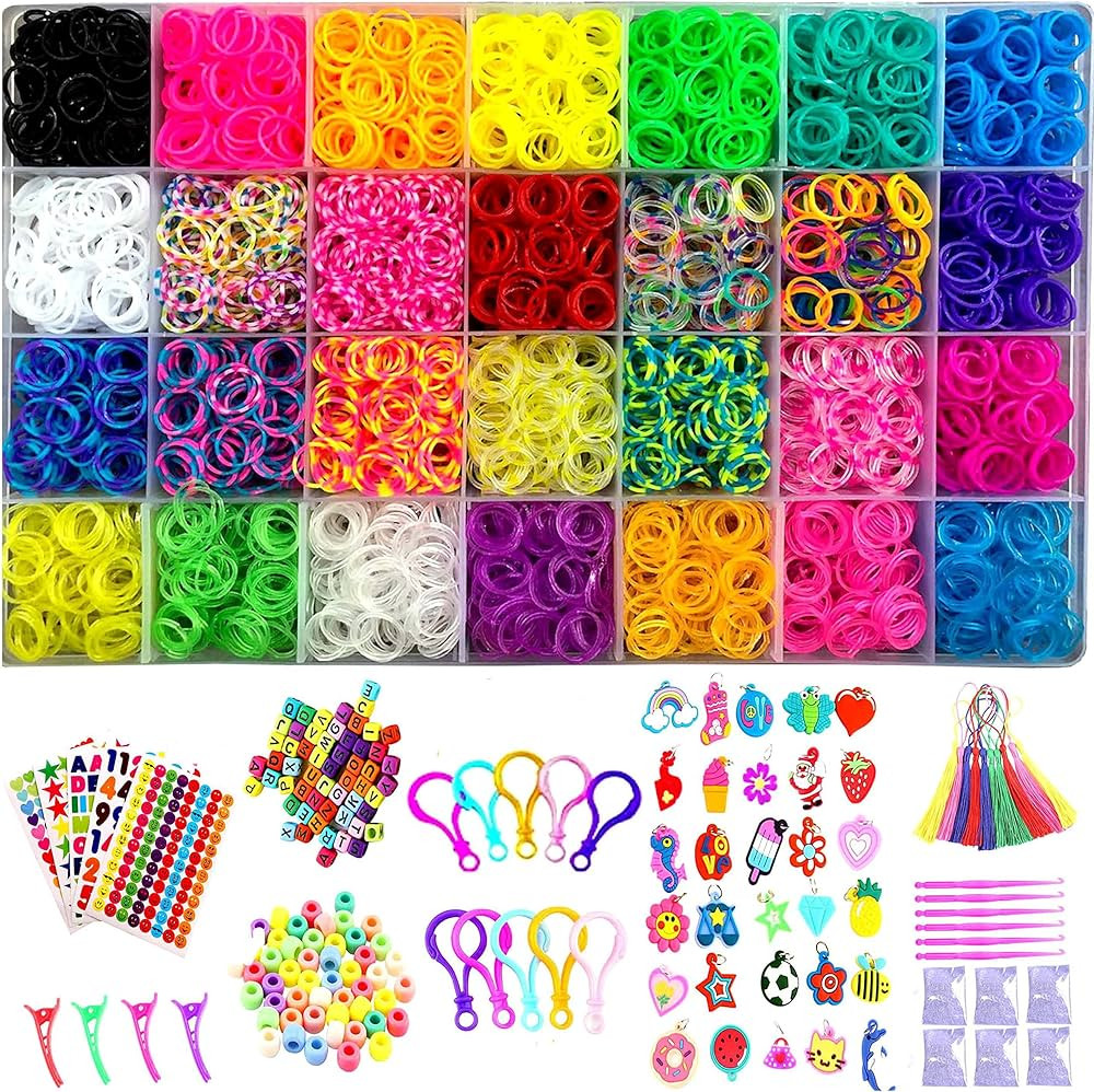 YITOHOP 12080+ Loom Bands Kit, Rubber Bands for Bracelet Making Kit, DIY Art Craft Loom Bracelet ... | Amazon (US)