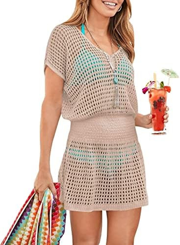 AILUNSNIKA Bikini Swimwear Cover Up for Women Loose Beach Tunic Dress | Amazon (US)