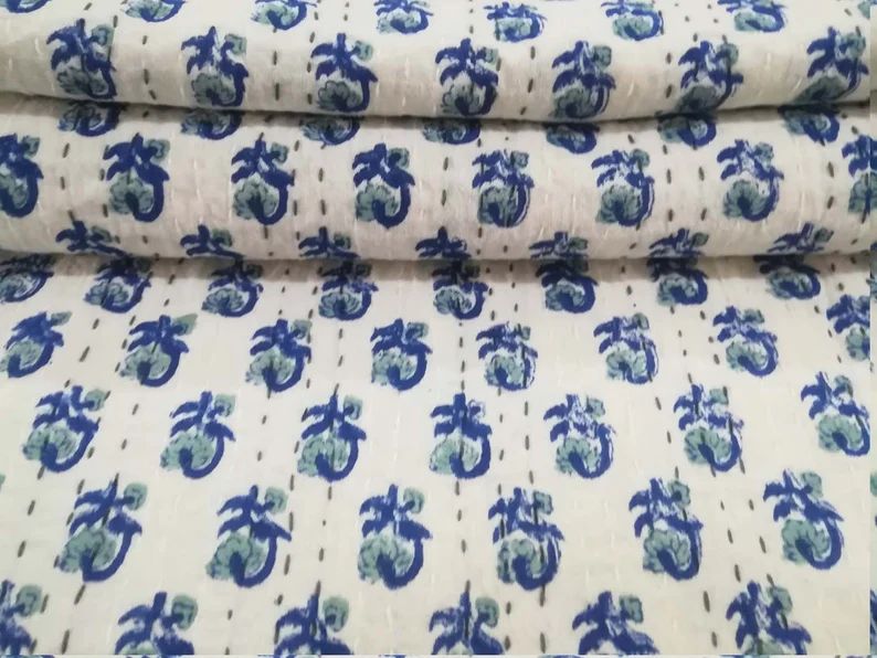 Kantha Bedding Throw Handmade Kantha Bed Cover Kantha Blanket | Etsy | Etsy (US)