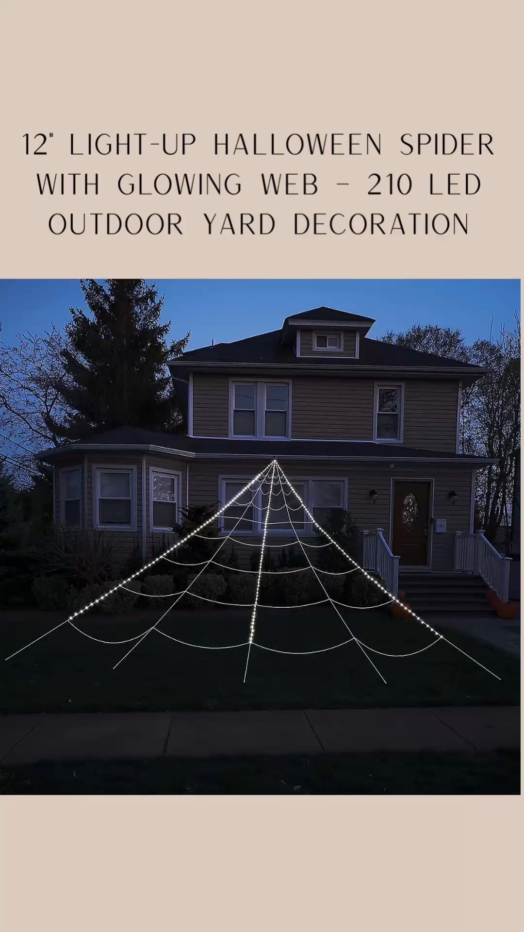 Spider web outdoor decorations 
Halloween decorations 
Outdoor Halloween porch 
Spooky decor 

#LTKHome #LTKStyleTip #LTKSeasonal