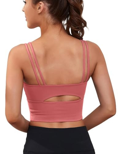 Everrysea Sports Bras for Women High Support Longline Workout Tank Tops Built in Bra Strappy Yoga... | Amazon (US)