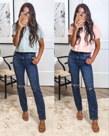 Love this style of tee…reminds me of Free People but it’s only $19 
Sz medium 
Sz small in jeans (on sale)
Heels run tts
Amazon fashion finds 
Express jeans 
#liketkit #LTKFind #LTKunder50 #LTKU 

#LTKstyletip #LTKtravel #LTKFind