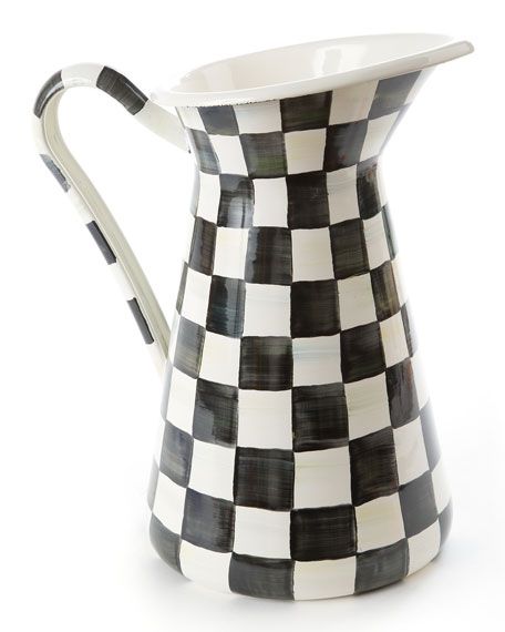 MacKenzie-Childs Courtly Check Enamel Pitcher | Neiman Marcus