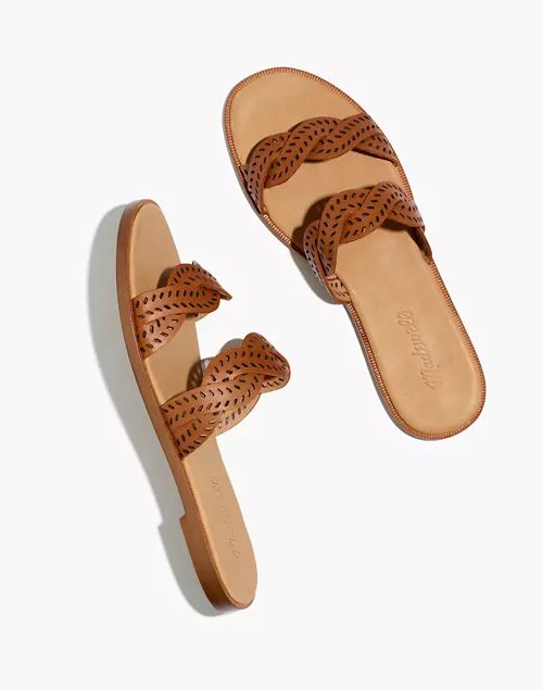 The Cora Slide Sandal in Perforated Leather | Madewell