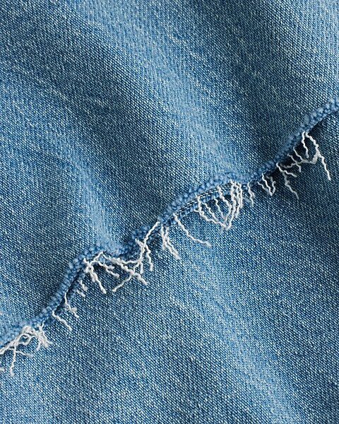 High Waisted Light Wash Raw Hem Cropped Flare Jeans | Express