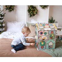 Busy Cube House - Fidget Toy, Montessori, Educational Activity Personalised Gift, Toddler Developmen | Etsy (US)