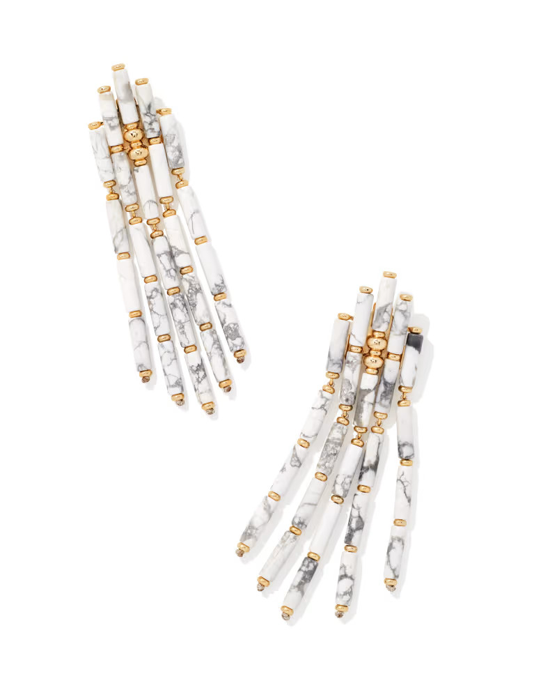 Ember Gold Statement Earrings in White Howlite | Kendra Scott | Kendra Scott