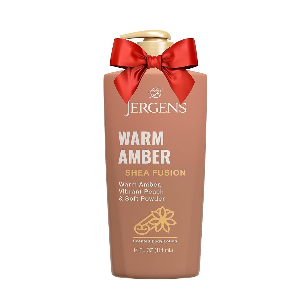 Jergens Shea Fusion Warm Amber Body Lotion, Moisturizer with Shea Butter & Vitamin E, 14 Fl Oz | Amazon (US)