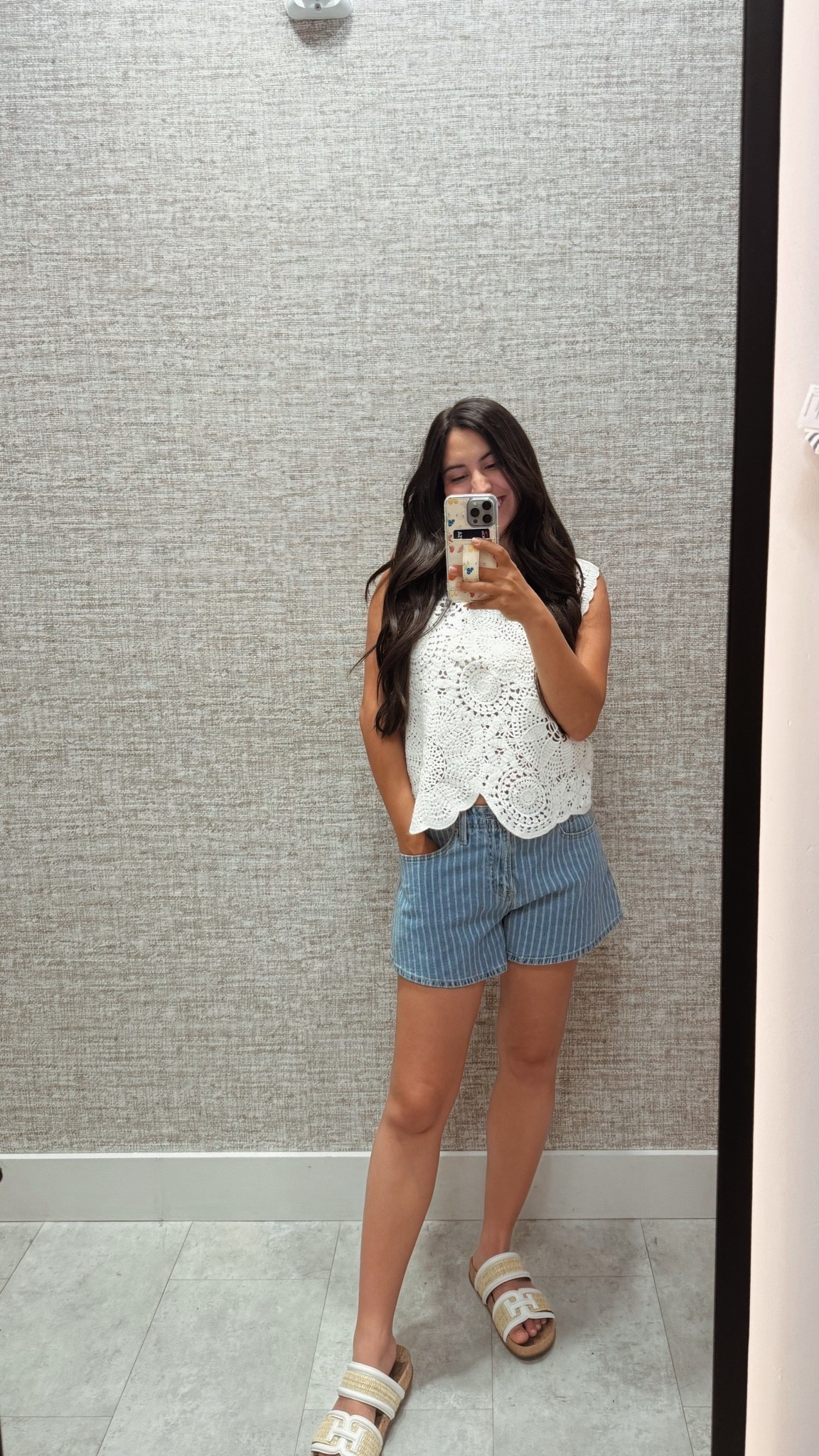 These shorts! Not too short and have the best booty coverage! The crochet top is sold out in white but I linked it in brown and a few other similar tops I bought. Perfect mom outfit!

#LTKootd #LTKmomlife #LTKgrwm