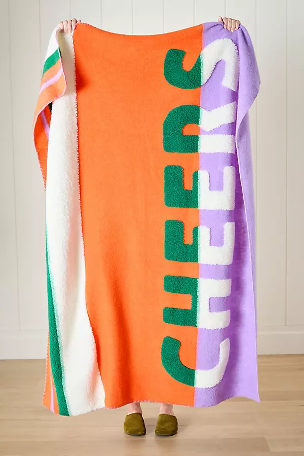 Juno Wool Blend Sherpa Fleece Throw Blanket | Anthropologie (US)