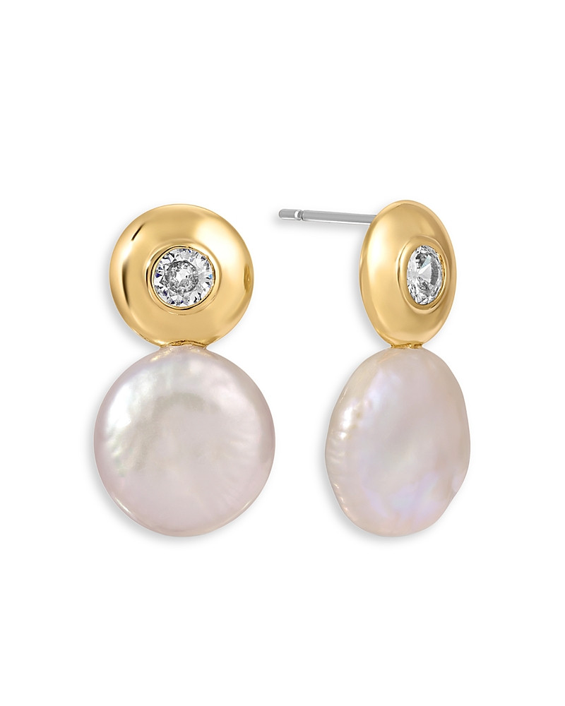 Ettika Majestic Gem Cubic Zirconia & Cultured Freshwater Pearl Drop Earrings | Bloomingdale's (US)
