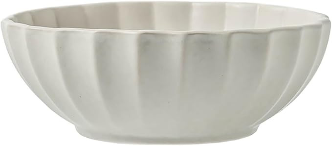 Sizikato Striped Porcelain Salad Bowl, Matte Ceramic Snack Bowl Fruit Bowl, 6.5-Inch | Amazon (US)