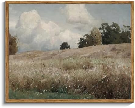 InSimSea Framed Canvas Wall Art Vintage Decor, Cornfield Countryside Scenery Rustic Farmhouse Wal... | Amazon (US)