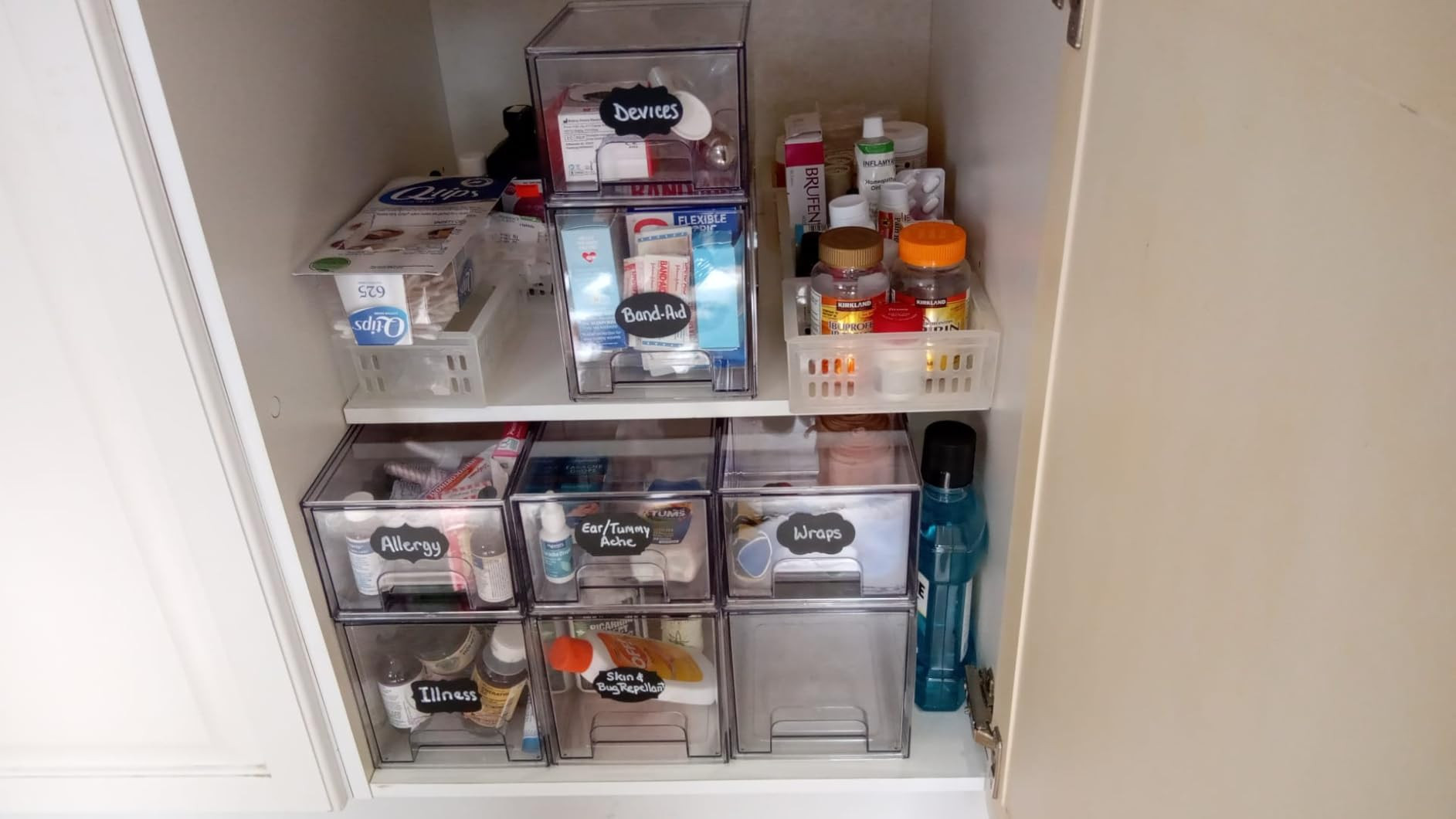 Vtopmart 4 Pack Stackable Storage Drawers, 6.6''Tall Acrylic Bathroom Makeup Organizers,Clear Pla... | Amazon (US)