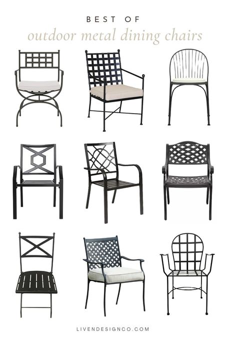 Black metal outdoor dining chair. Outdoor wrought iron chair. Patio side chair. Black patio dining chair. Steel patio chair. French style bistro chair. Bisto patio chair. 

#LTKSeasonal #LTKHome #LTKSaleAlert