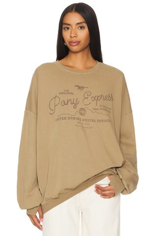 The Laundry Room Pony Express Sweatshirt in Camel Gold from Revolve.com | Revolve Clothing (Global)