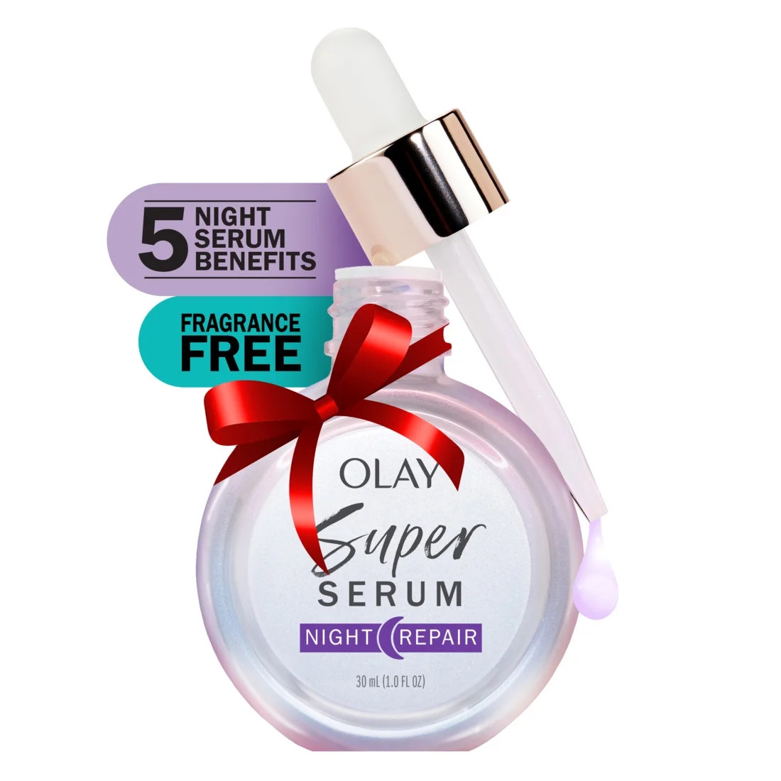 Olay Face Serum Night Super Serum Skin Care, 5 in 1 Anti-Aging, All Skin Types, 1.0 fl oz | Walmart (US)