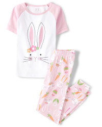 Girls Matching Family Easter Bunny Snug Fit Cotton Pajamas - cameo | The Children's Place