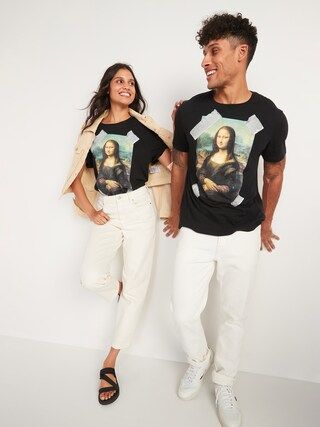 Mona Lisa Gender-Neutral Graphic T-Shirt for Adults | Old Navy (CA)