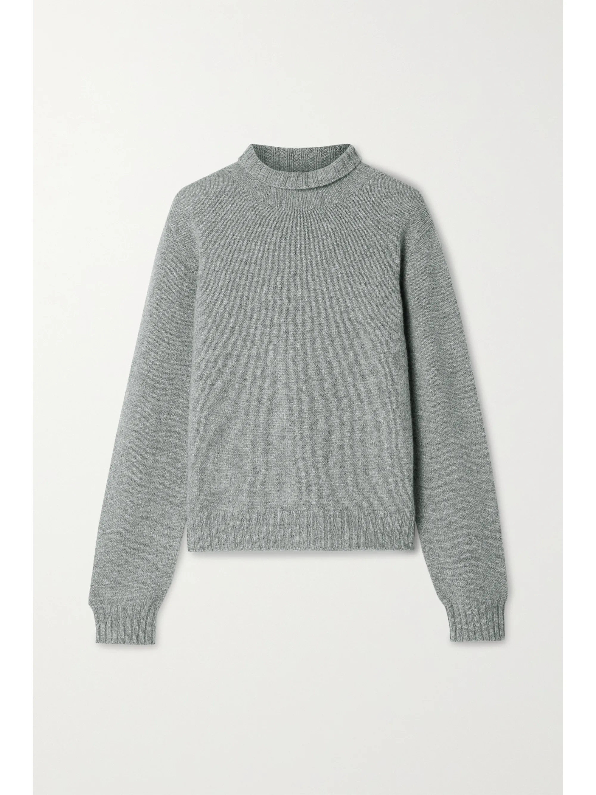 Gray Kensington cashmere turtleneck sweater | The Row | NET-A-PORTER | NET-A-PORTER (US)