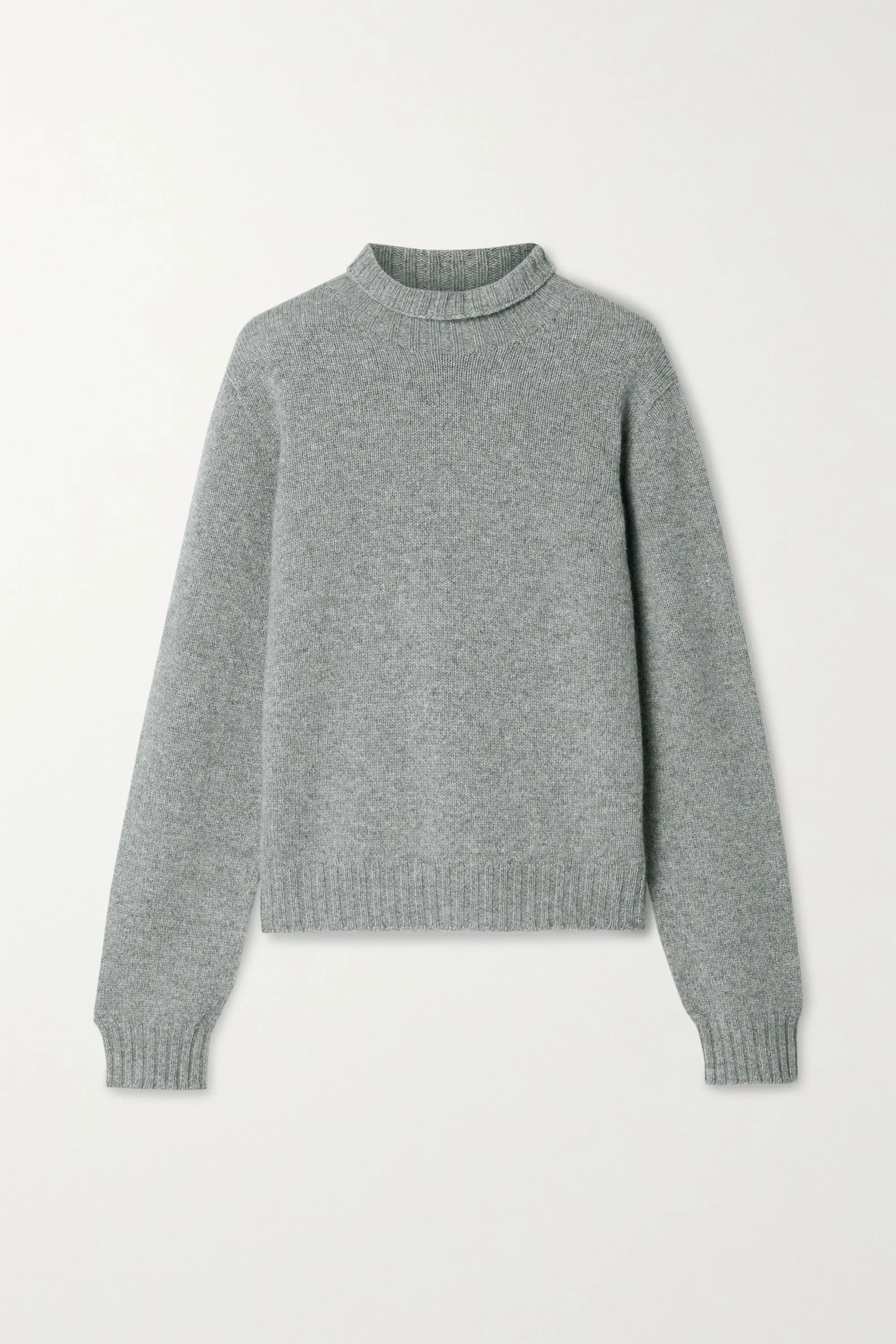 Gray Kensington cashmere turtleneck sweater | The Row | NET-A-PORTER | NET-A-PORTER (US)